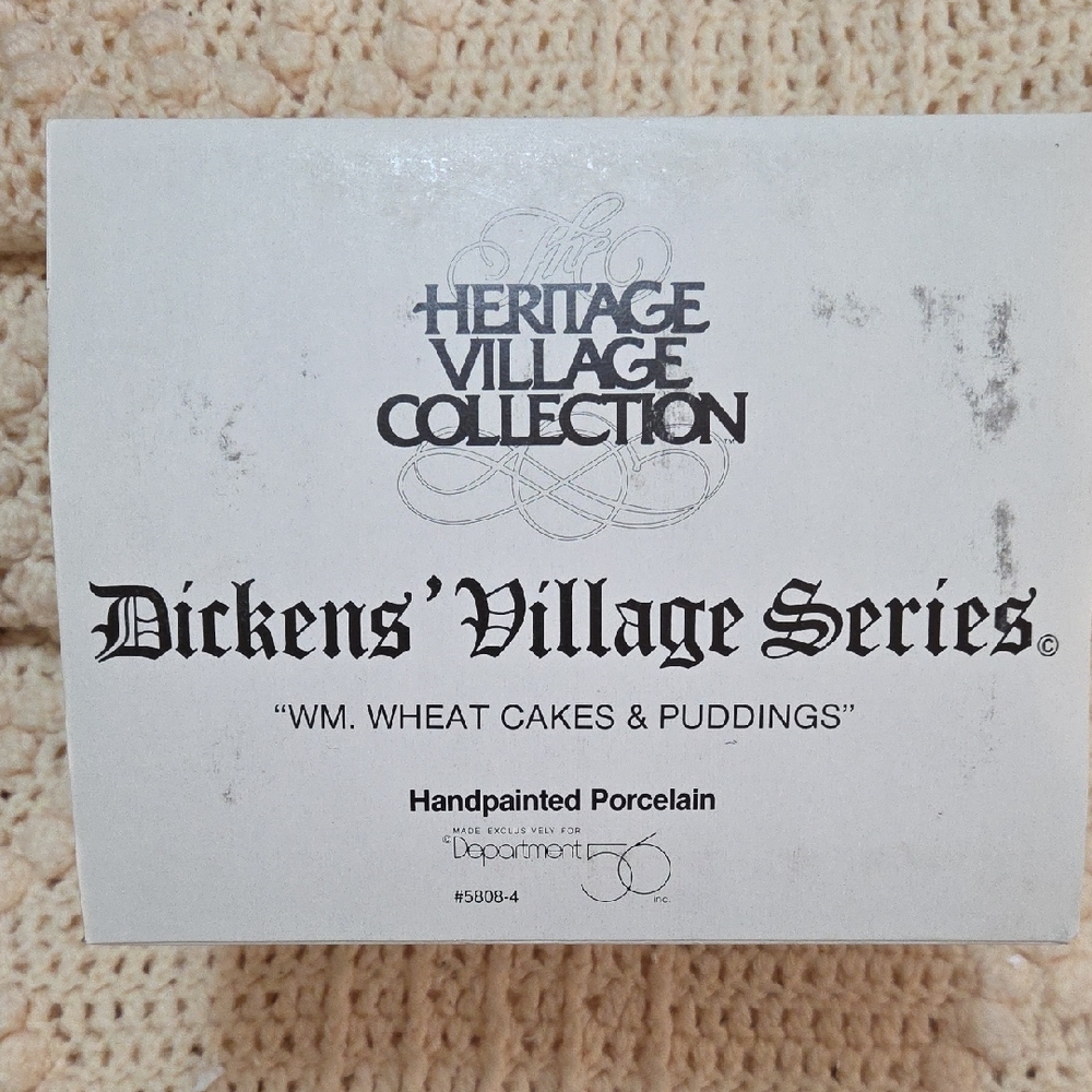 Department 56 Heritage Village Collection "WM. Wheat Cakes & Puddings"